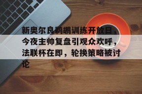 开云-关于新奥尔良鹈鹕训练开放日，今夜主帅复盘引观众欢呼，法联杯在即，轮换策略被讨论的信息